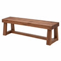 Sitzbank 180 x 40 x 45 cm aus Massivholz Braun im rustikalen Stil
